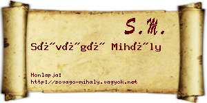 Sóvágó Mihály névjegykártya